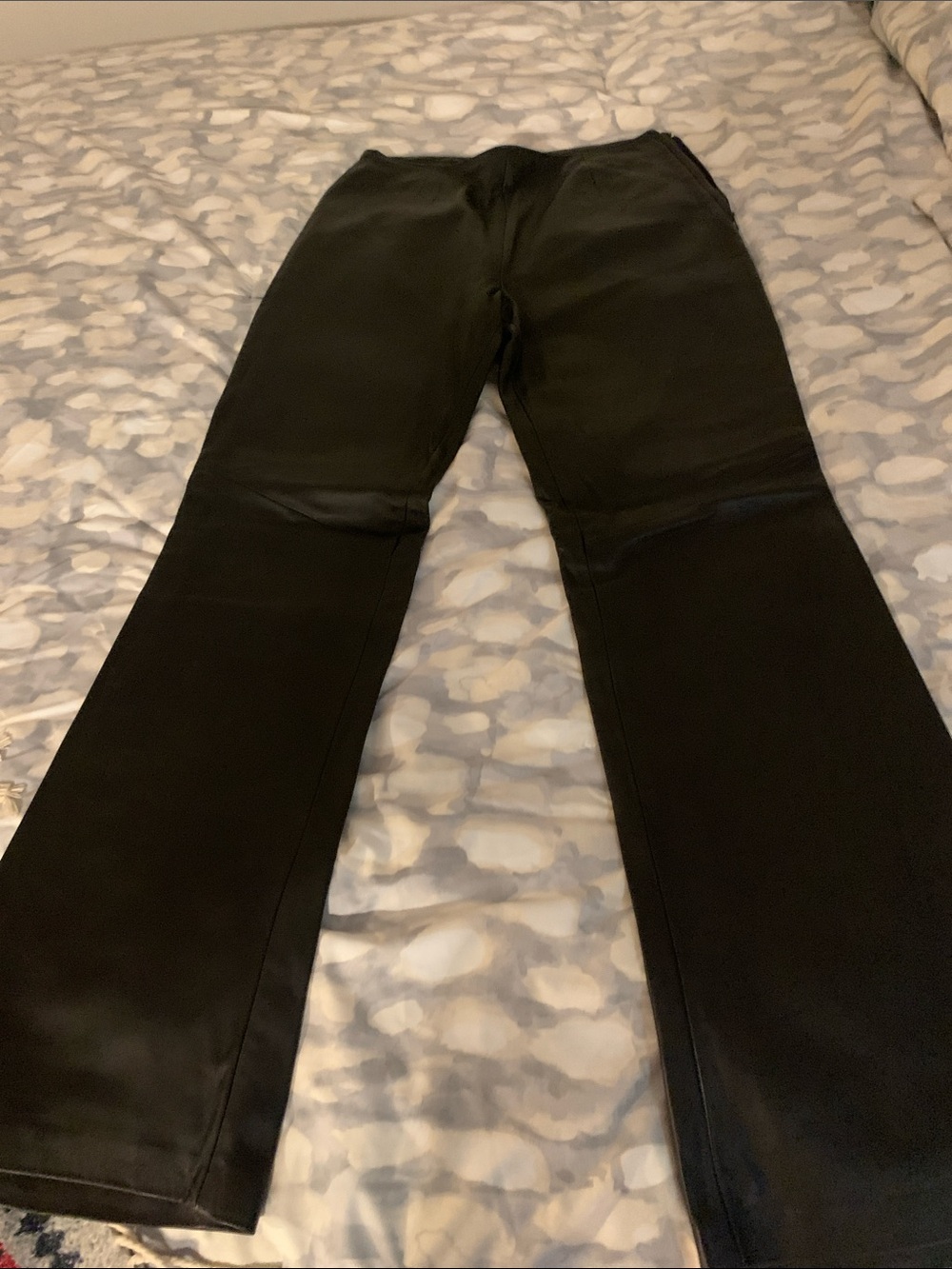 Women’s Black leather Bootcut pants